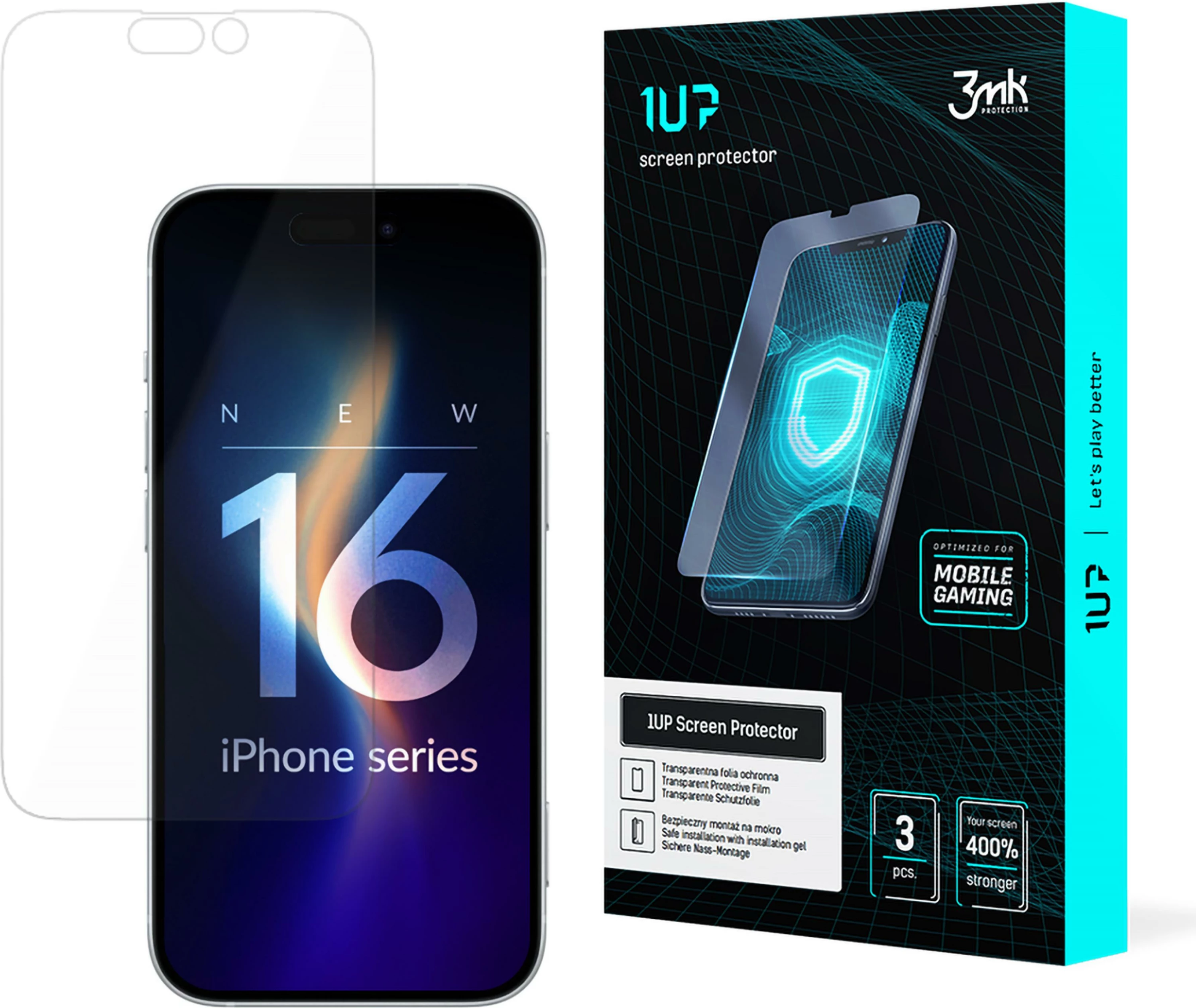 Mbrojtës ekrani 3mk 1UP për iPhone 16, për gaming | foleja.al