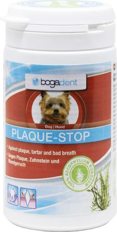 Pluhur për higjienë orale për qen Bogar Plaque-stop, 70g | foleja.al