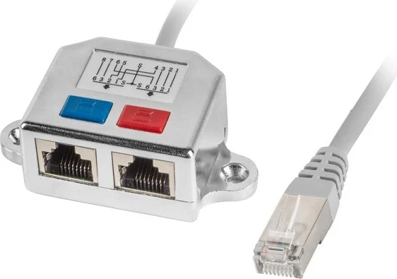 RJ45 2-to-1 Splitter, White