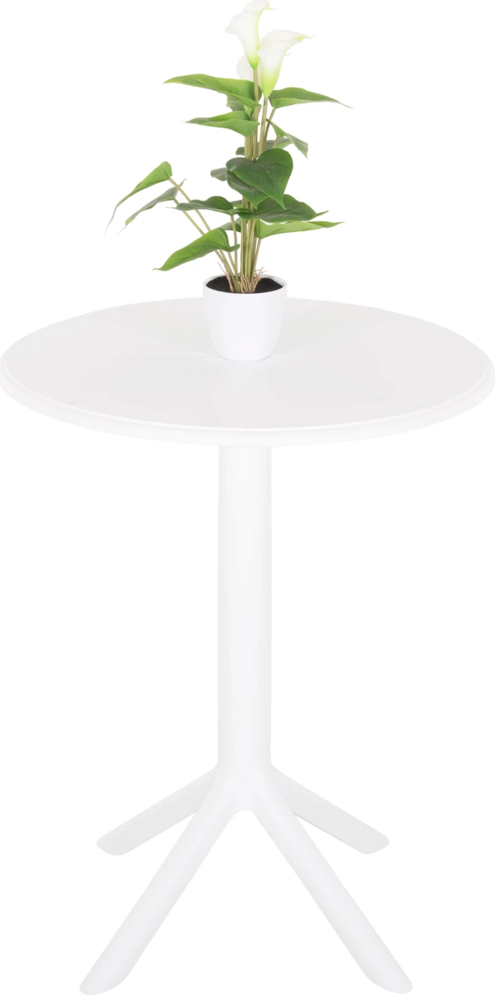 TERRIN FH6124.11 polypropylene round table, white Φ61x77Hcm