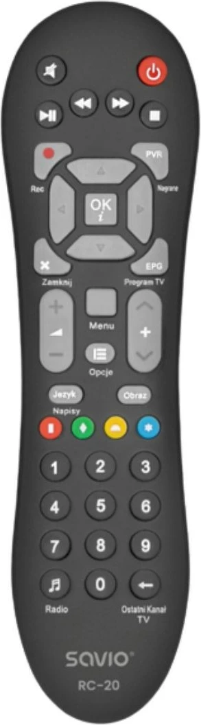 Telekomandë SAVIO RC-20 për TV/DTV, me butona | foleja.al