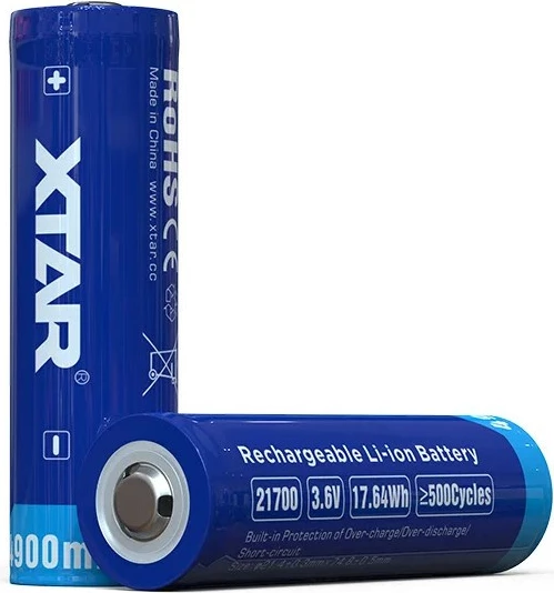 Bateri rikarikueshme XTAR 21700, 4900 mAh, 3.7V, Blu | foleja.al