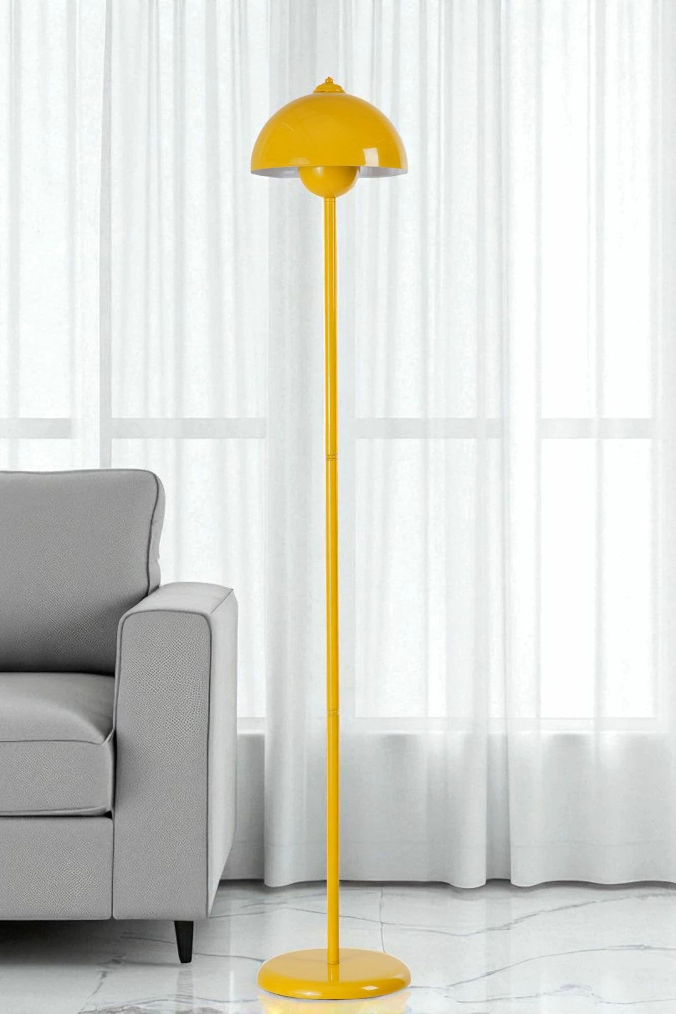Llambë dyshemeje Opviq, ngjyrë mustard, 8937-4 | foleja.al