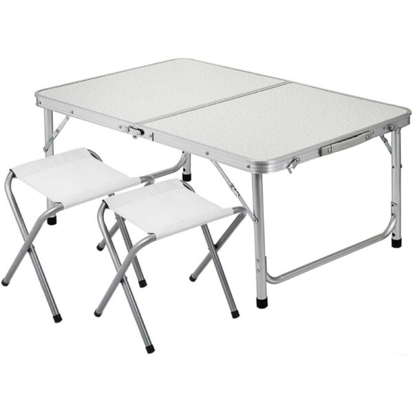 Portable camping table and chair set