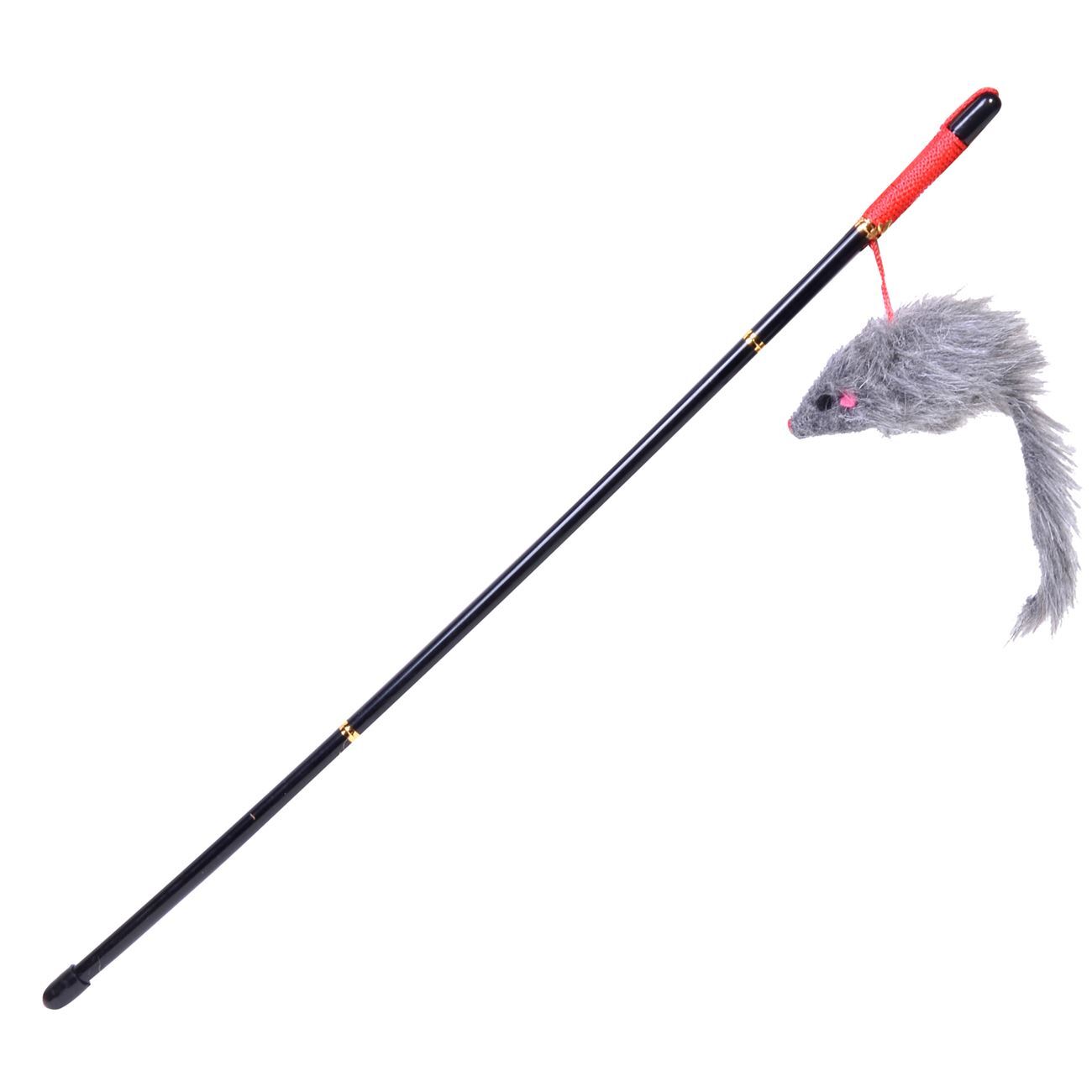 Cat Toy Wand with Mouse 47cm