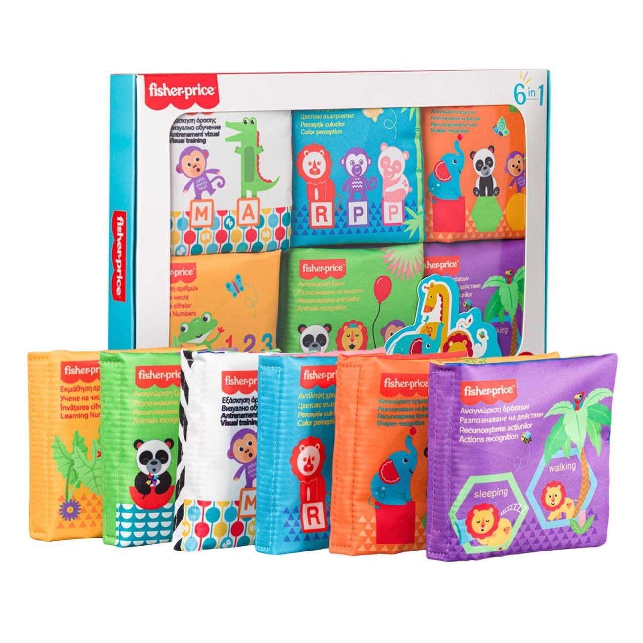 Fisher Price Cloth Book Set - 6 pcs