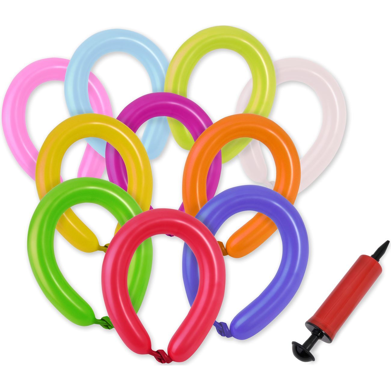  Balloon set with red pump - 45 pieces