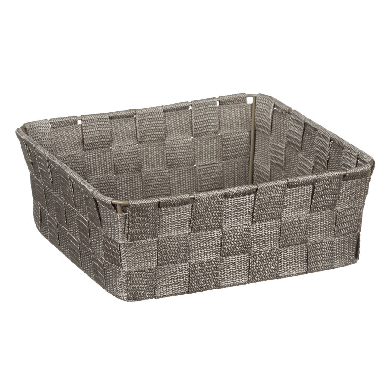 Grey basket 24x24x8.5 cm