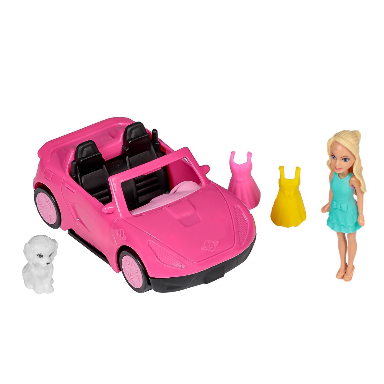 Car Set with Mini Doll & Accessories