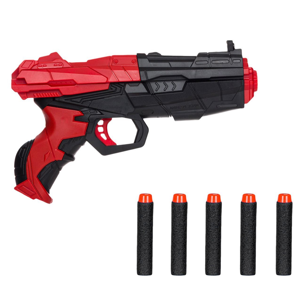 Shooter Pistol Blaze Storm Black Red & 5 Darts