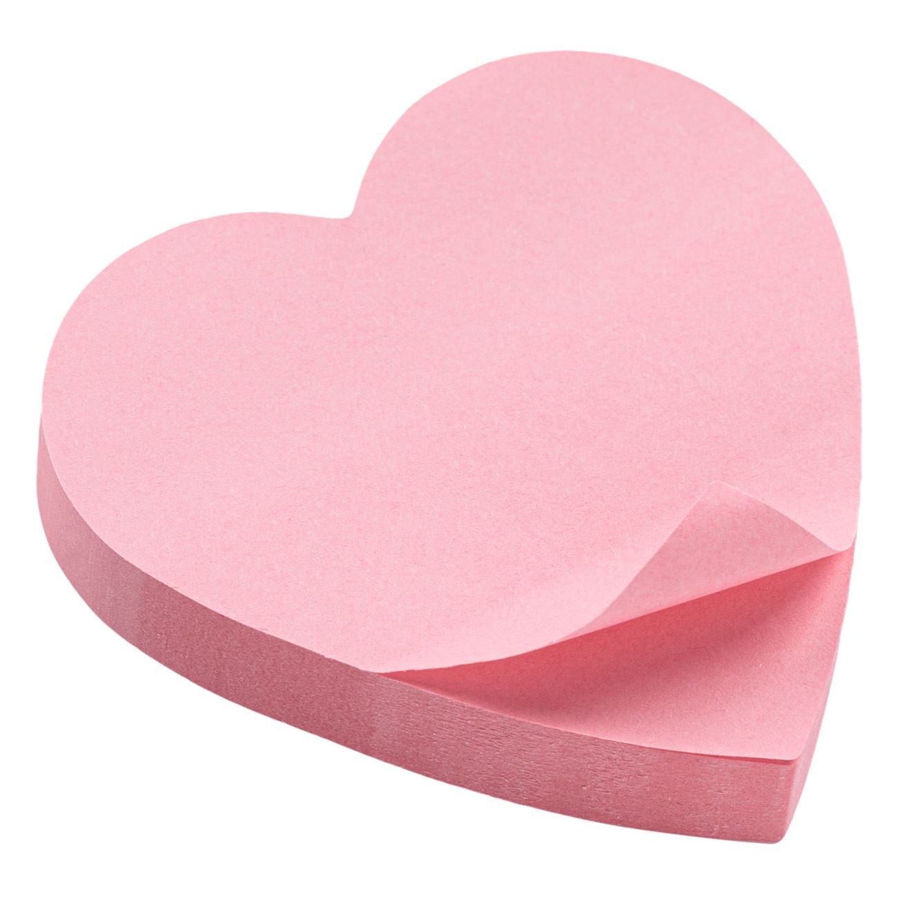 Sticky Notes Heart Pink 7x7cm - 120F