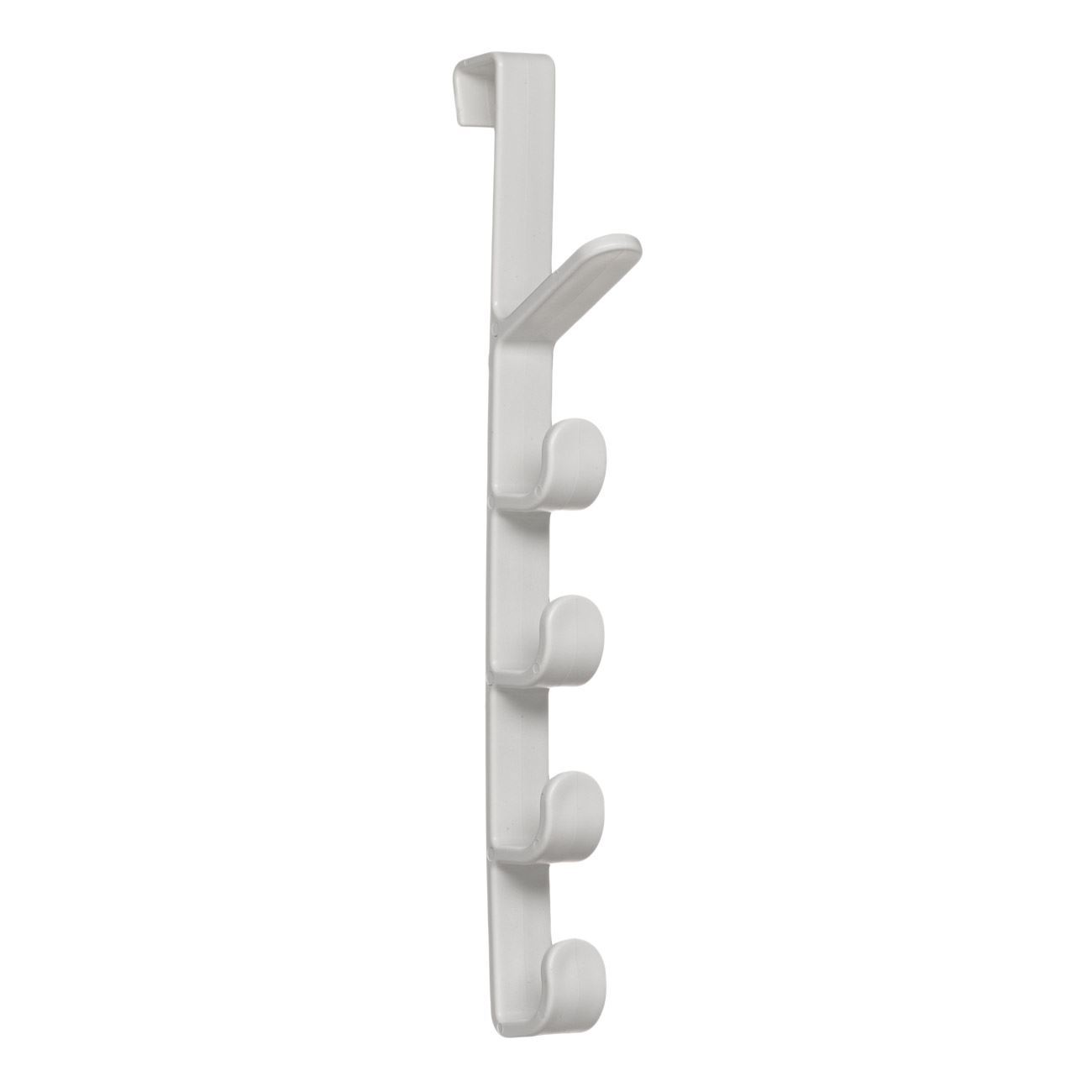 White plastic hanger for bags and belts