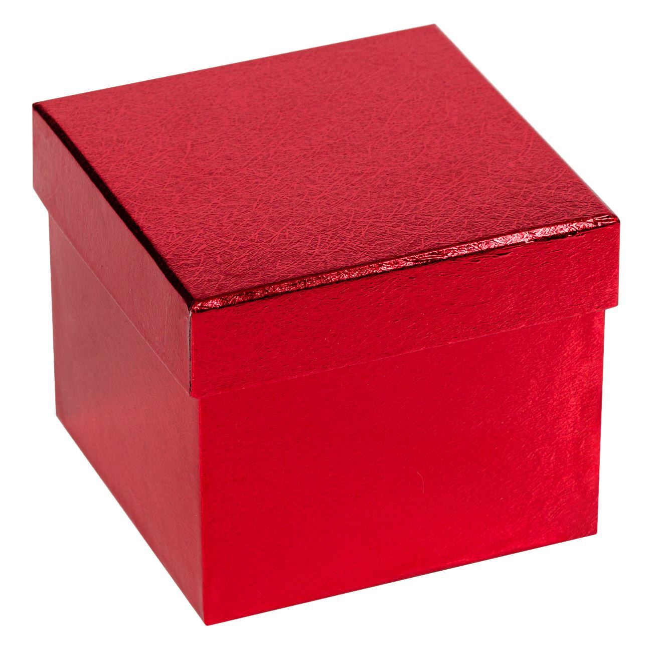 Boîte cadeau métallique rouge avec couvercle 1.03lt