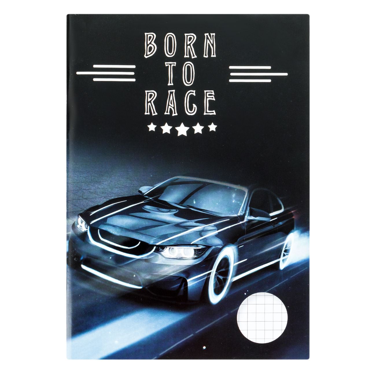 A5 notebook with squares and car design, 60 pcs