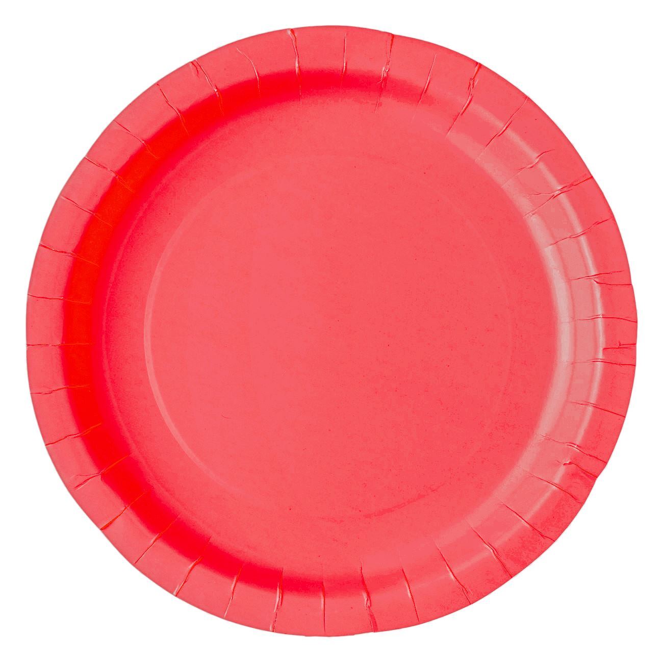 Red Paper Plates Ø18 cm - 10 pcs
