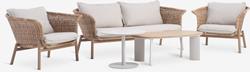 Set lounge KOEPING 4 persone naturale