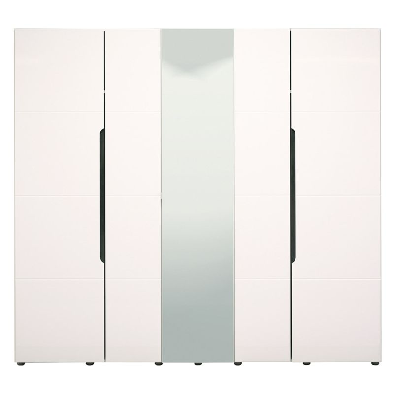 Wardrobe KARL melamine, white, 223.5x55.5xH206 cm