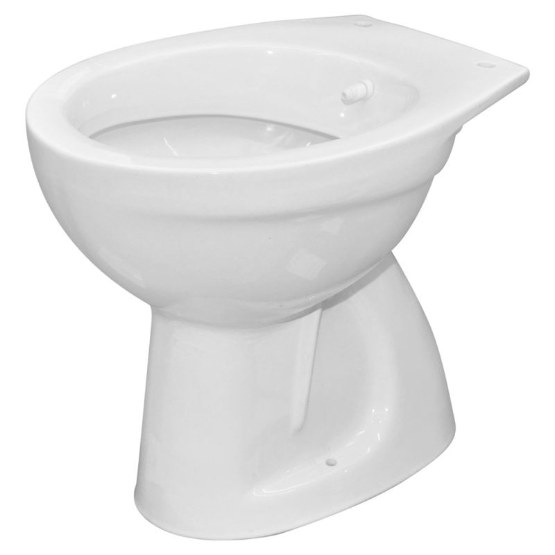 Toilet, floor mounted, bottom outlet, porcelain, white, 48x36xH41 cm