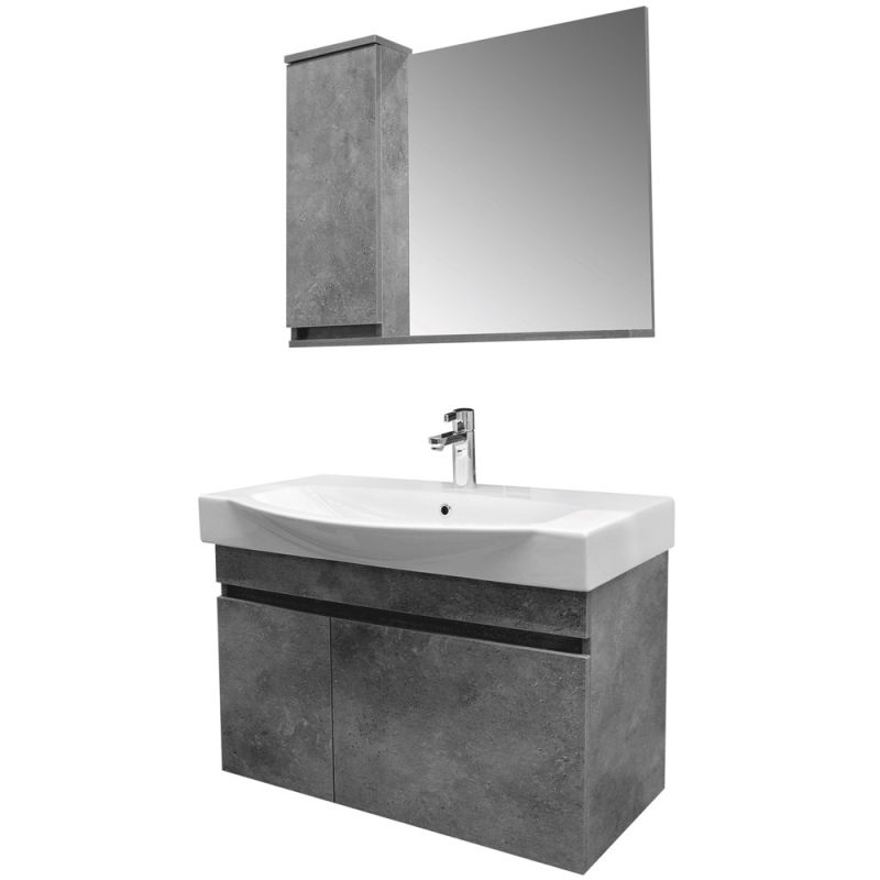 Bathroom furniture SENSO 85 DROP melamine gray