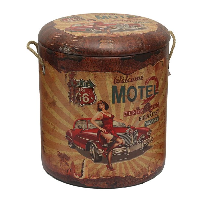 Doll, metal structure, PU upholstery, multicolored, Ø31 xH36 cm