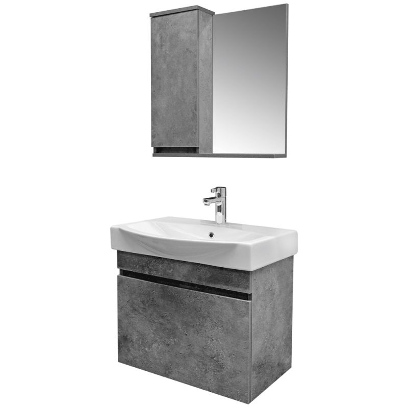 Bathroom furniture SENSO 65 DROP melamine gray
