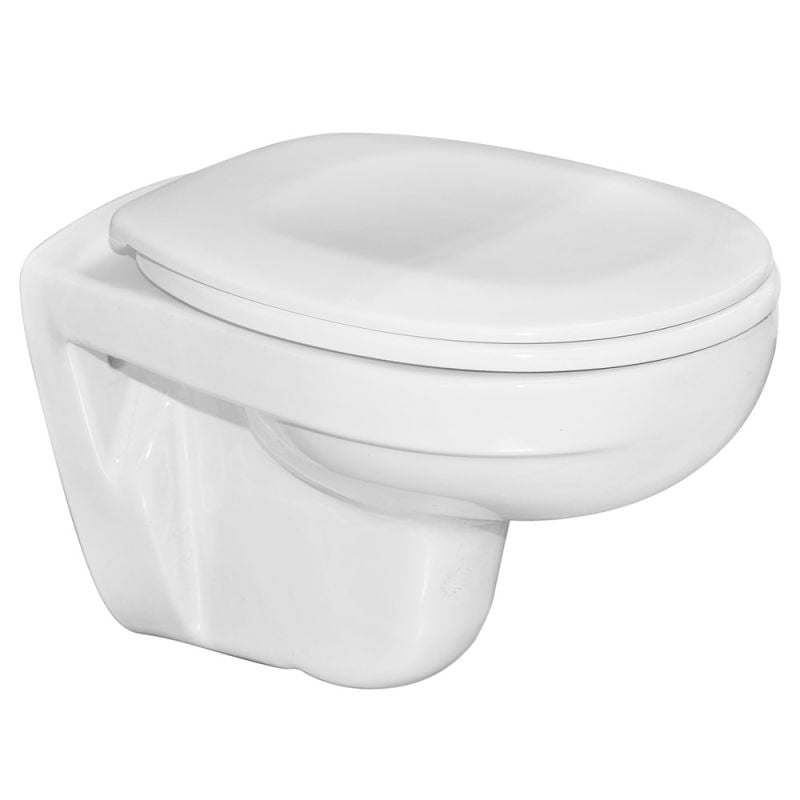 WC, wall-mounted, porcelain, white, 51.5x35xH35 cm