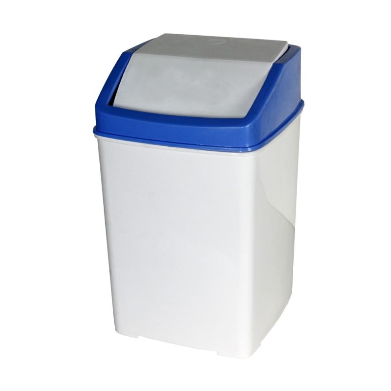 Trash can, 6.5 lt, PVC, white, 18x18xH29 cm
