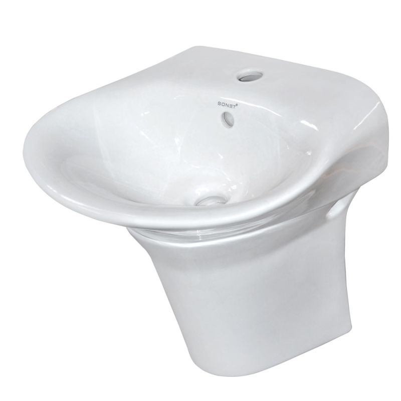 Washbasin, Kamry, wall mounted, porcelain, white, 40.5x45xH45 cm