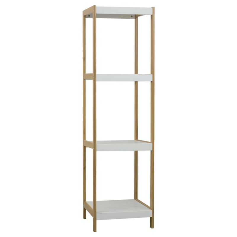 Multifunctional shelf, 32x32x110 cm, bamboo and MDF