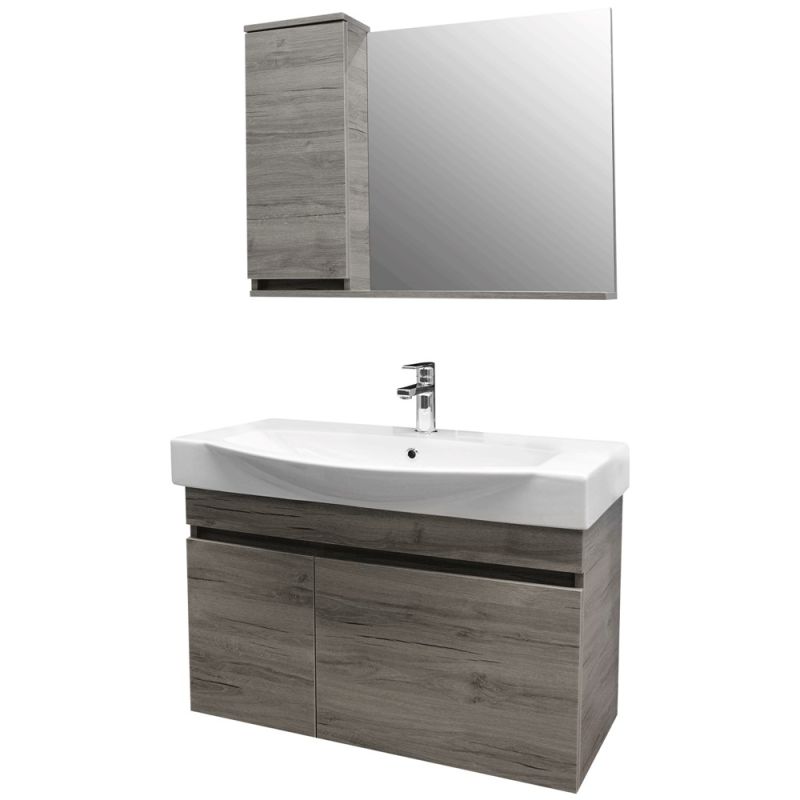 Bathroom furniture SENSO 85 DROP melamine brown