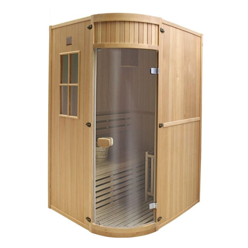 Sauna with tempered 6mm glass, 125x110x66x200 cm