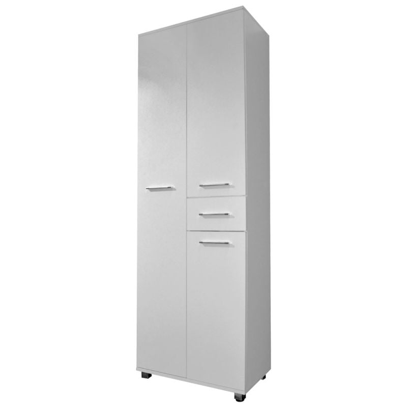 Toilet cabinet, 60x35x180 cm, melamine material, white