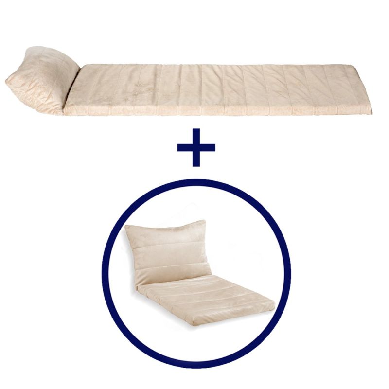 Dormeo offer sofa cushion with pillow 55x190 cm beige, free 55x140 cm beige