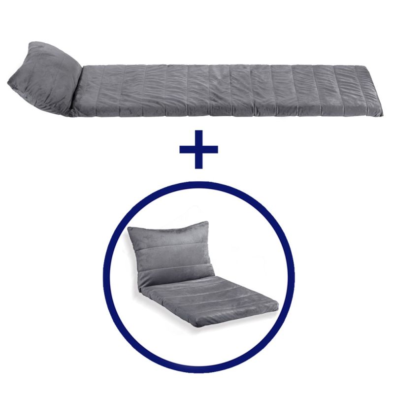 "Dormeo" offer sofa mattress with pillow 55x190 cm grey, get 55x140 cm grey free