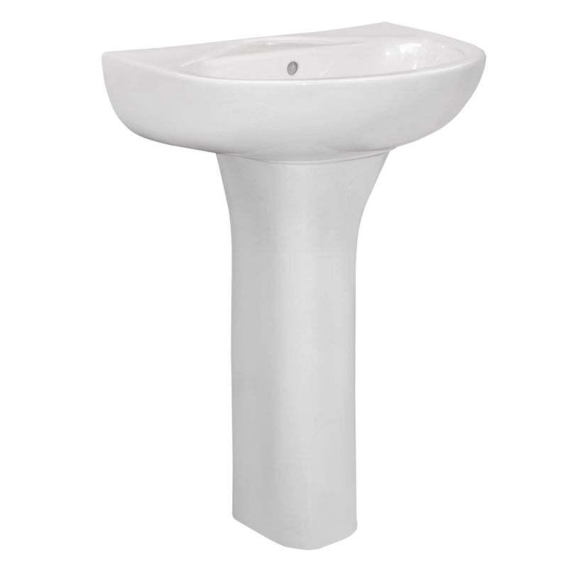 Washbasin Atlanta, floor mounted, porcelain, white, 60x48xH86.5 cm