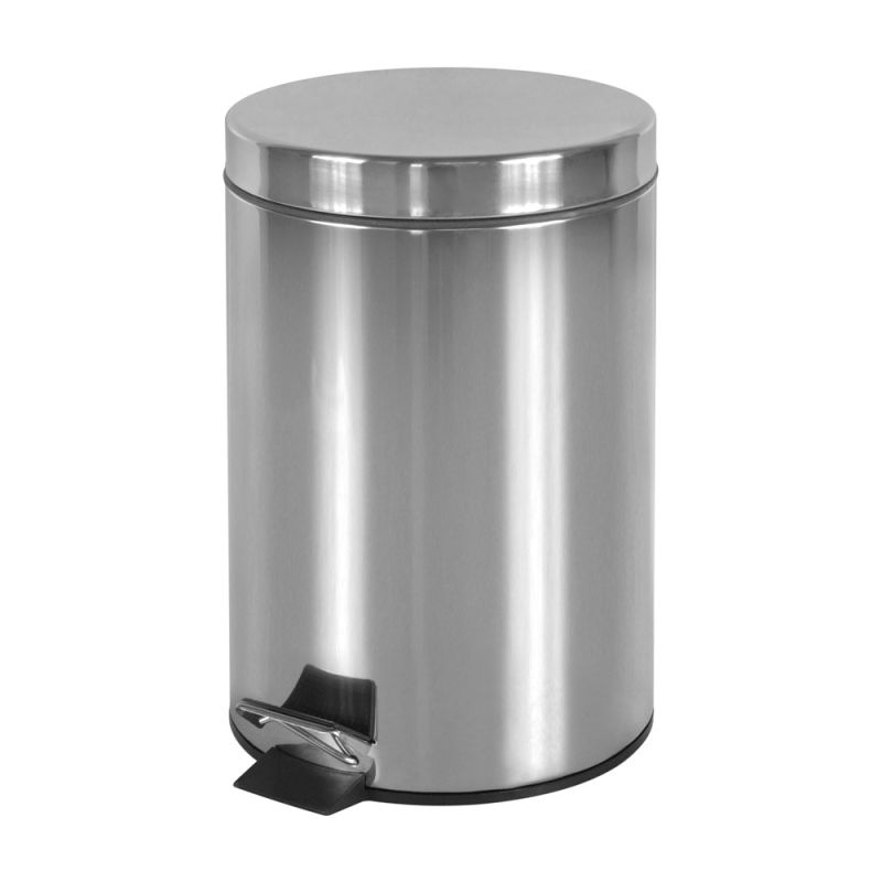 Toilet bin, 8 lt, stainless steel, silver, Ø20 xH31 cm