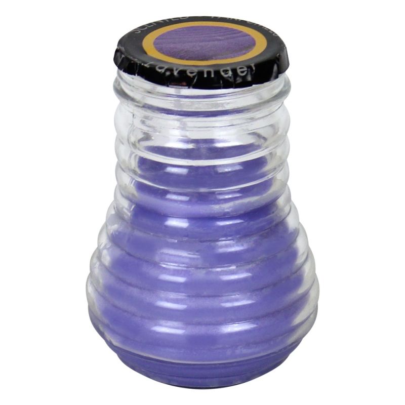 Aromatic candle, paraffin-glass, lilac, Ø7xH10 cm