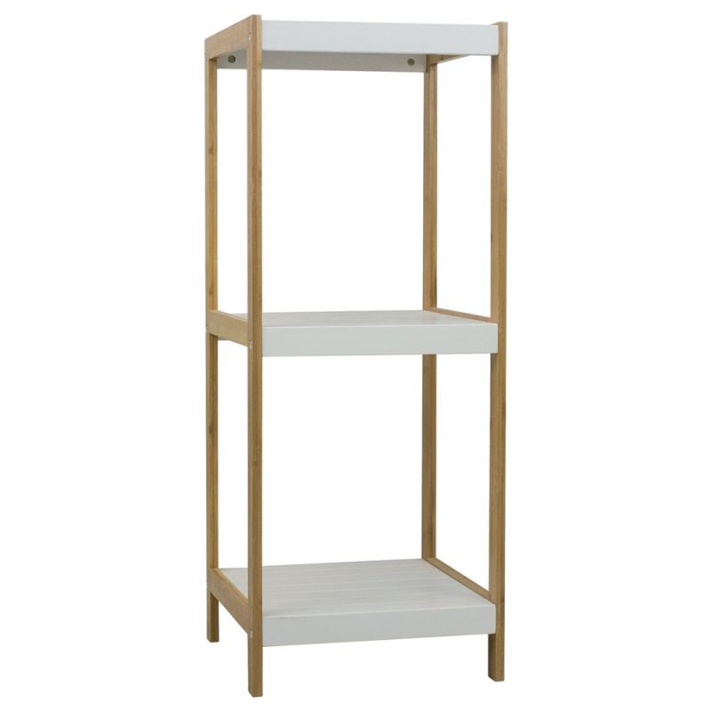 Multifunctional shelf, 32x32x80 cm, bamboo and MDF