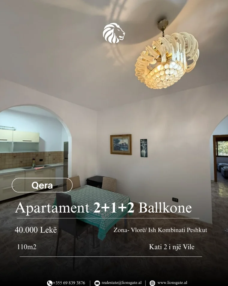 Vlore, jap me qera apartament 2+1+Ballkon , 110 m² 400 € (Ish Kombinati Peshkut Vlore)