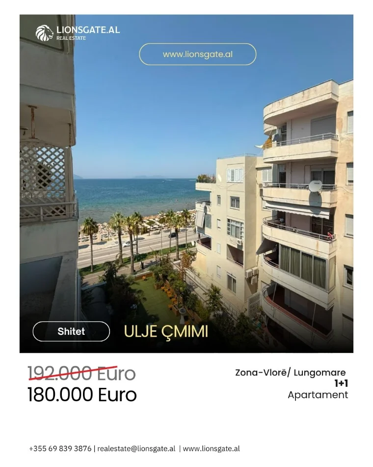 Vlore, shes apartament 1+1+Ballkon , 74 m² 180.000 € (Lungomare)