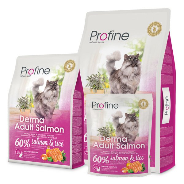 Cibo per gatti Profine Derma Adult Salmone 300 g/2 kg/10 kg