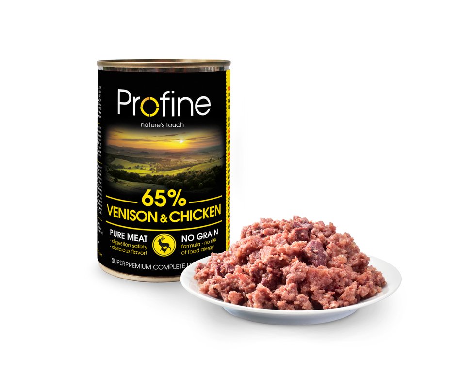 Profine Cibo per cane 65% Cervo & Pollo (400 g)