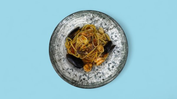 Linguini con frutti di mare
