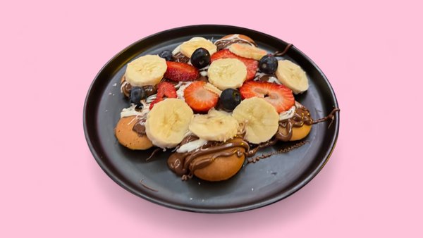 Mini pancake Nutella Fruta